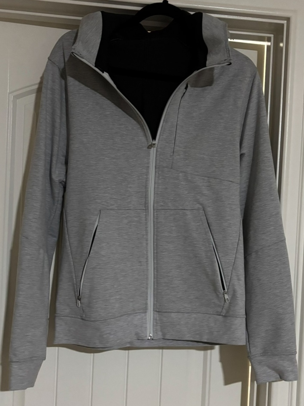 lululemon athletica Light Gray Full-Zip Hoodie